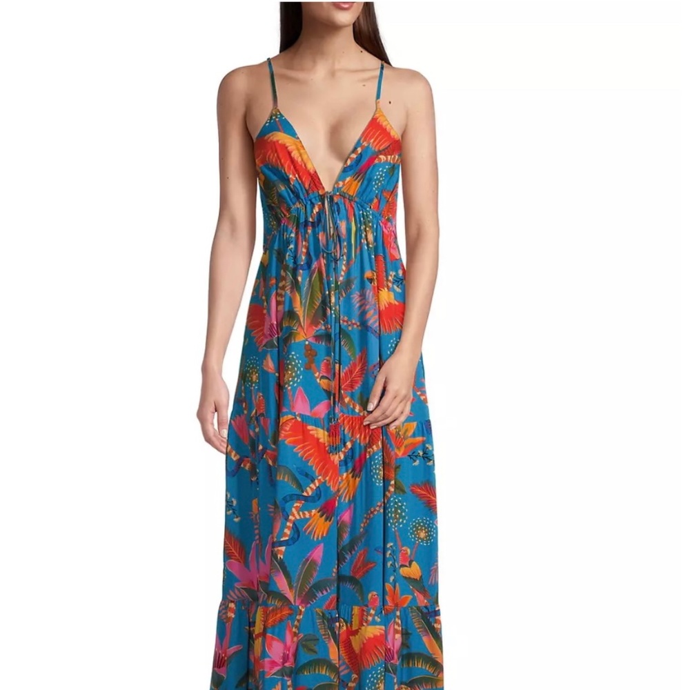 FARM RIO Macaw Party Cover Up Maxi Dress - Picture 3 of 13